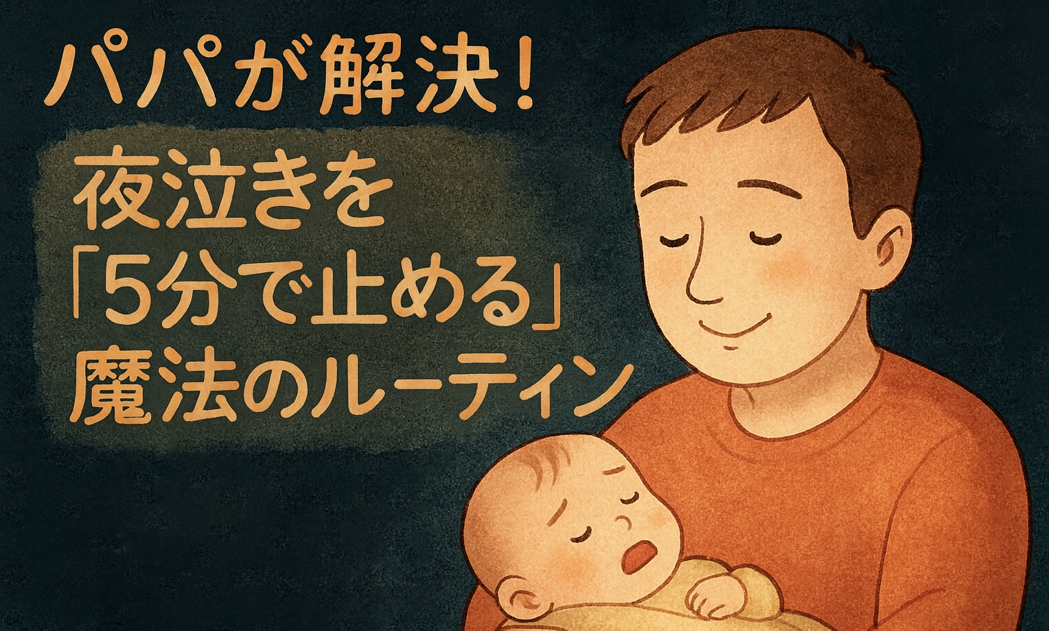 【夜泣き対策】パパでもできる！0歳児の夜泣きを「5分で解決」した魔法のルーティン