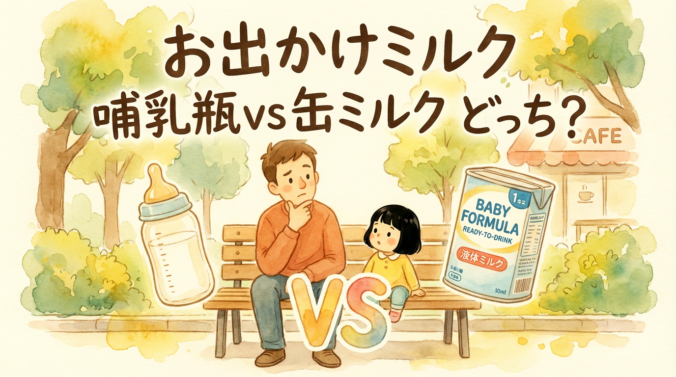 お出かけミルク｜哺乳瓶？缶ミルク？実体験からわかったベストな選び方【新米パパママ向け】