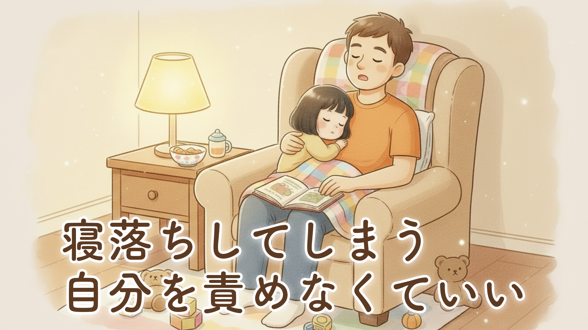 寝かしつけで寝落ちしてしまうパパママへ｜それは「ダメな育児」じゃない