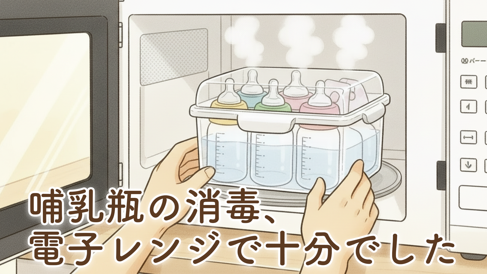 【実体験】哺乳瓶の消毒は電子レンジで十分？新生児期を支えた我が家のリアルな選択と後悔しなかった理由