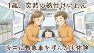 1歳で熱性けいれんを経験して感じたこと|突然の発熱と救急搬送、その夜の話【体験談】