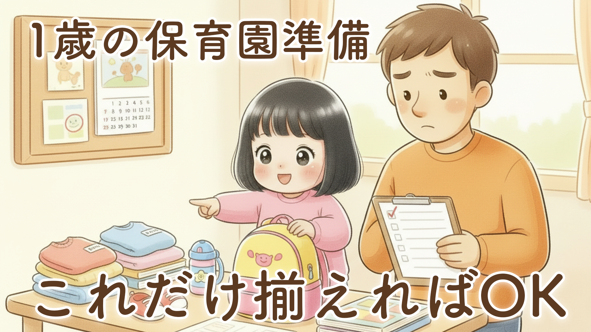 1歳からの保育園登園準備リスト完全版｜1ヶ月で揃えたリアルな持ち物と失敗しないコツ