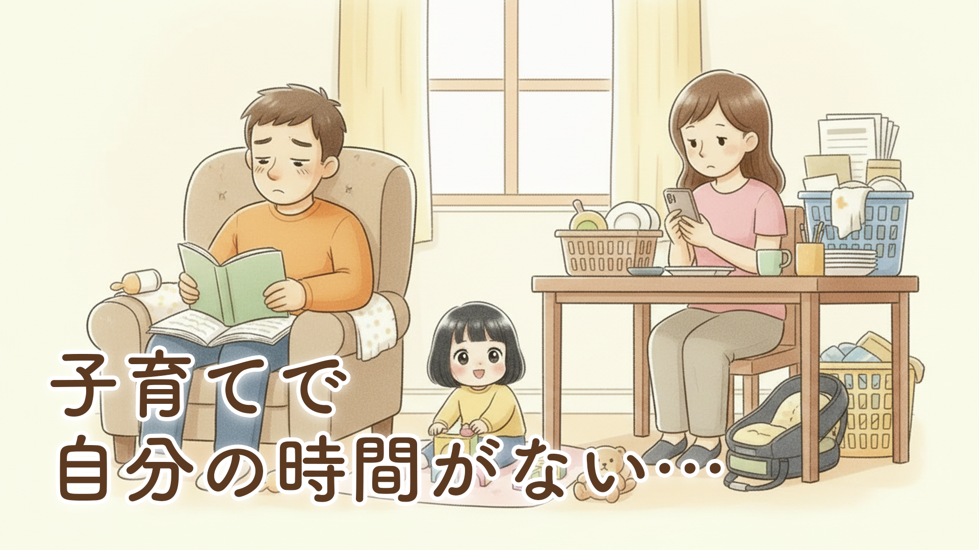 【共感しかない】子育てで自分の時間がない…それっていつまで？新米パパが本音で語ります