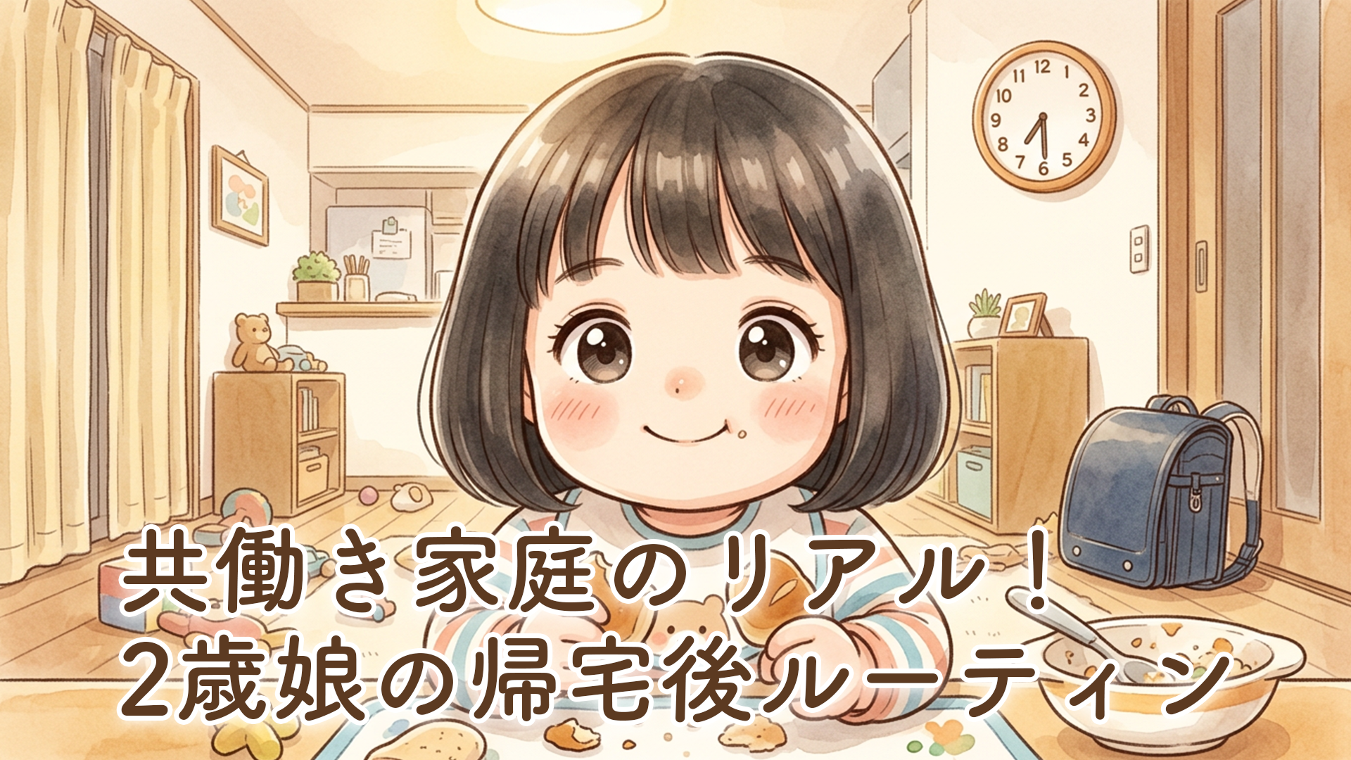 2歳児の保育園から帰宅後ルーティンを紹介！我が家の平日のリアルな過ごし方【18:00お迎え〜20:00就寝】