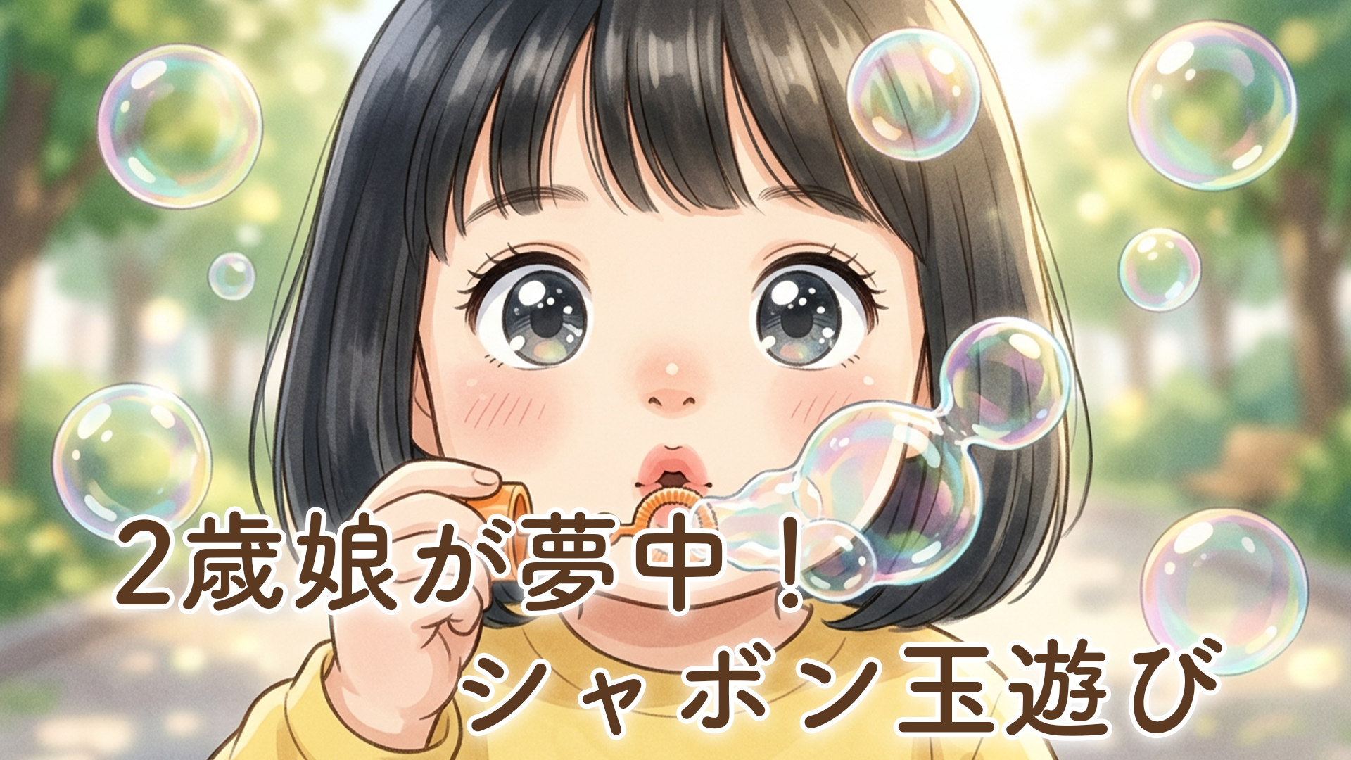 2歳の娘がシャボン玉にどハマり中！吹くタイプを選んでいる理由【発語の練習にも】