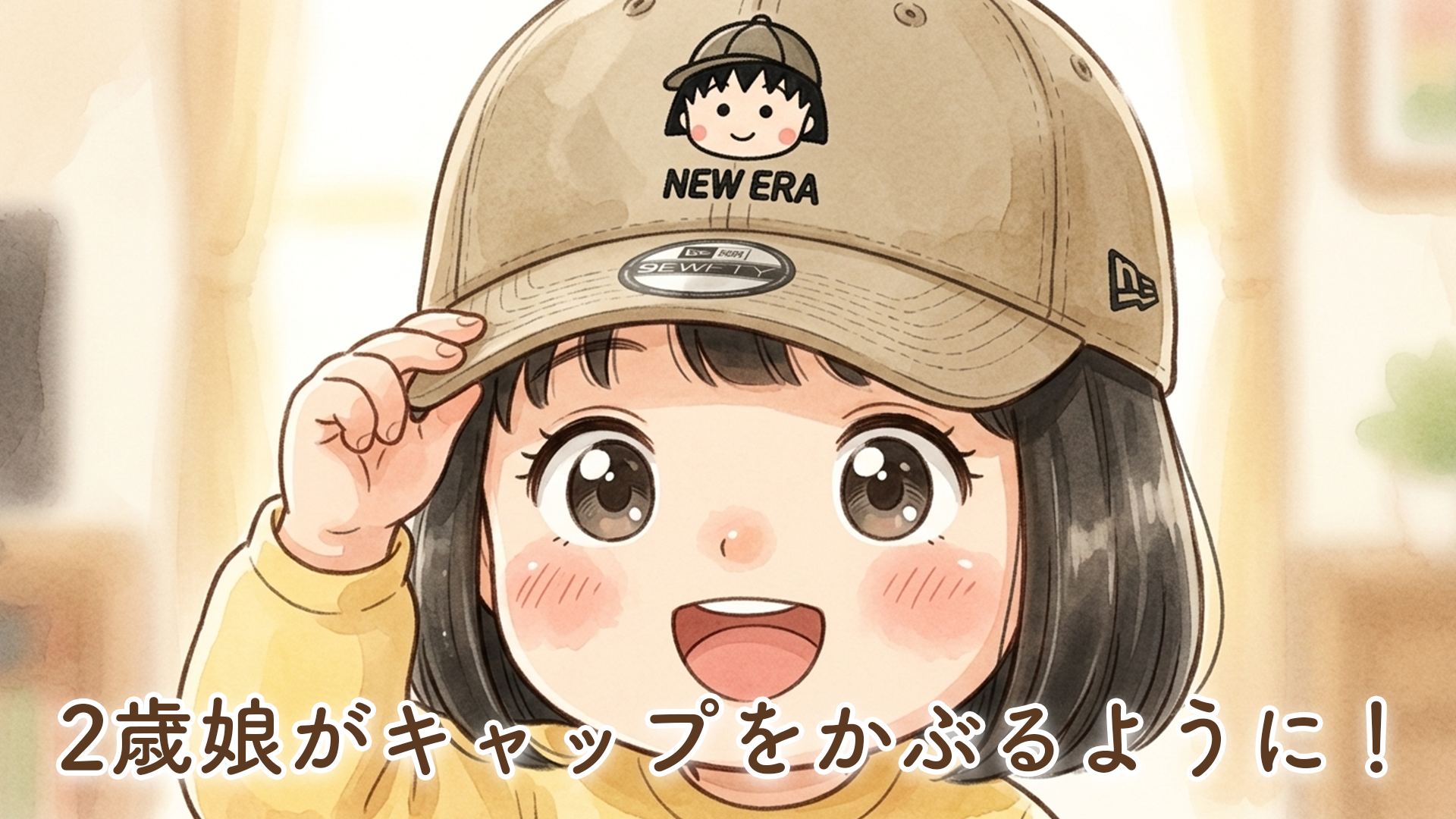2歳の娘がキャップをかぶるようになりました！1歳の頃からの大きな成長を感じた瞬間