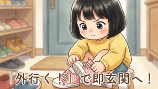 「外行く!」ですぐ玄関へ。2歳の娘が外に行きたがるようになったお話