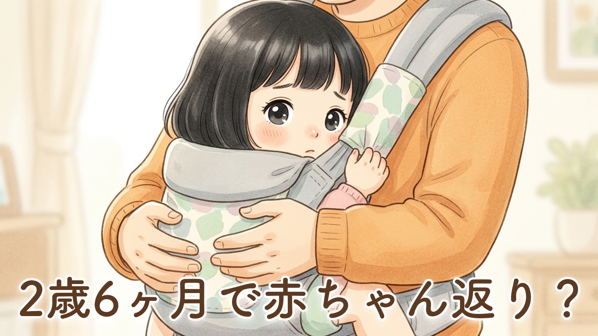 2歳6ヶ月の娘が赤ちゃん返り？「これこれ」と抱っこ紐を求めるようになった娘【成長を感じた瞬間】