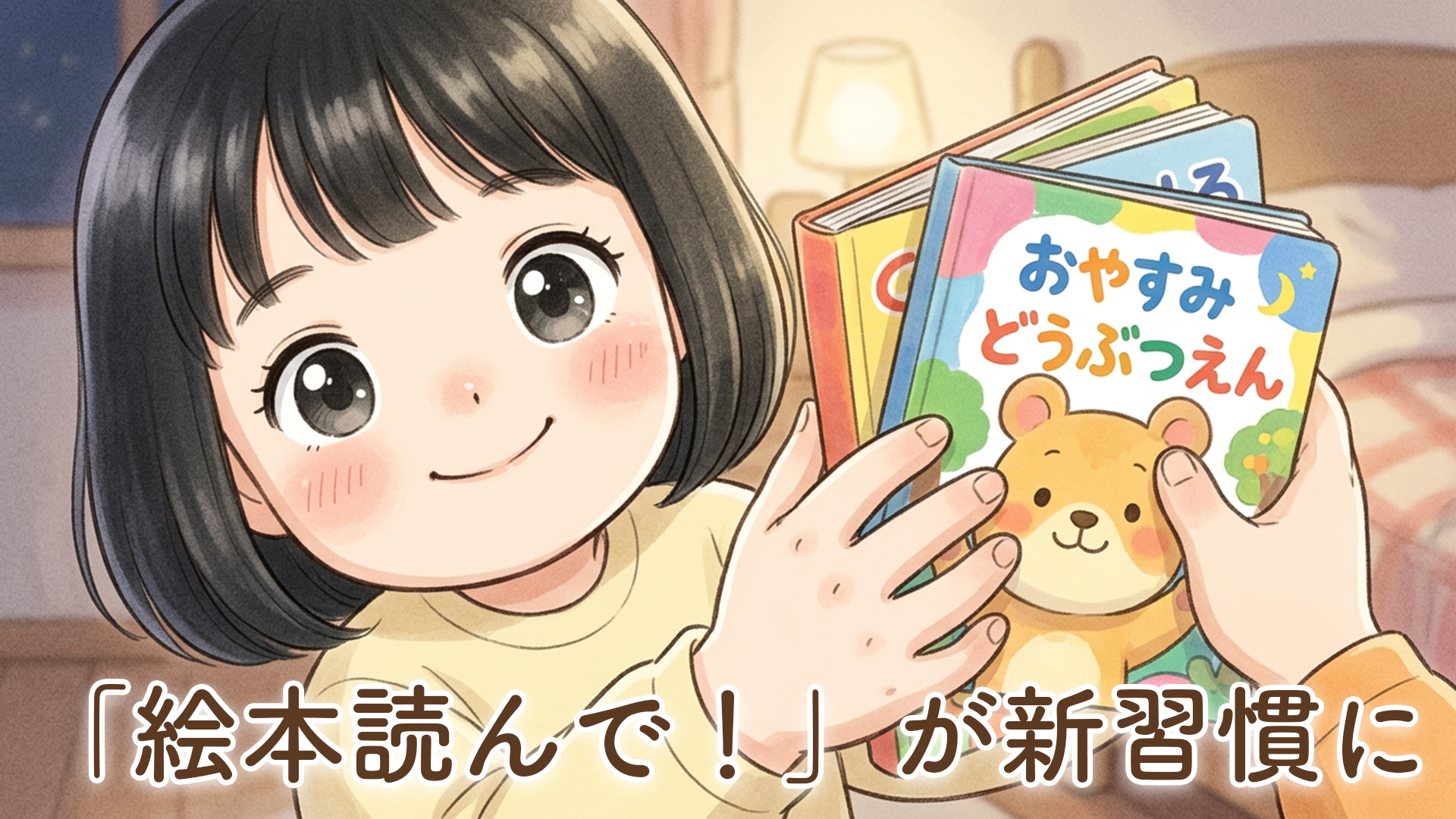 2歳の娘が夜寝る前に「絵本読んで」と言うようになった！寝る前の新しい習慣