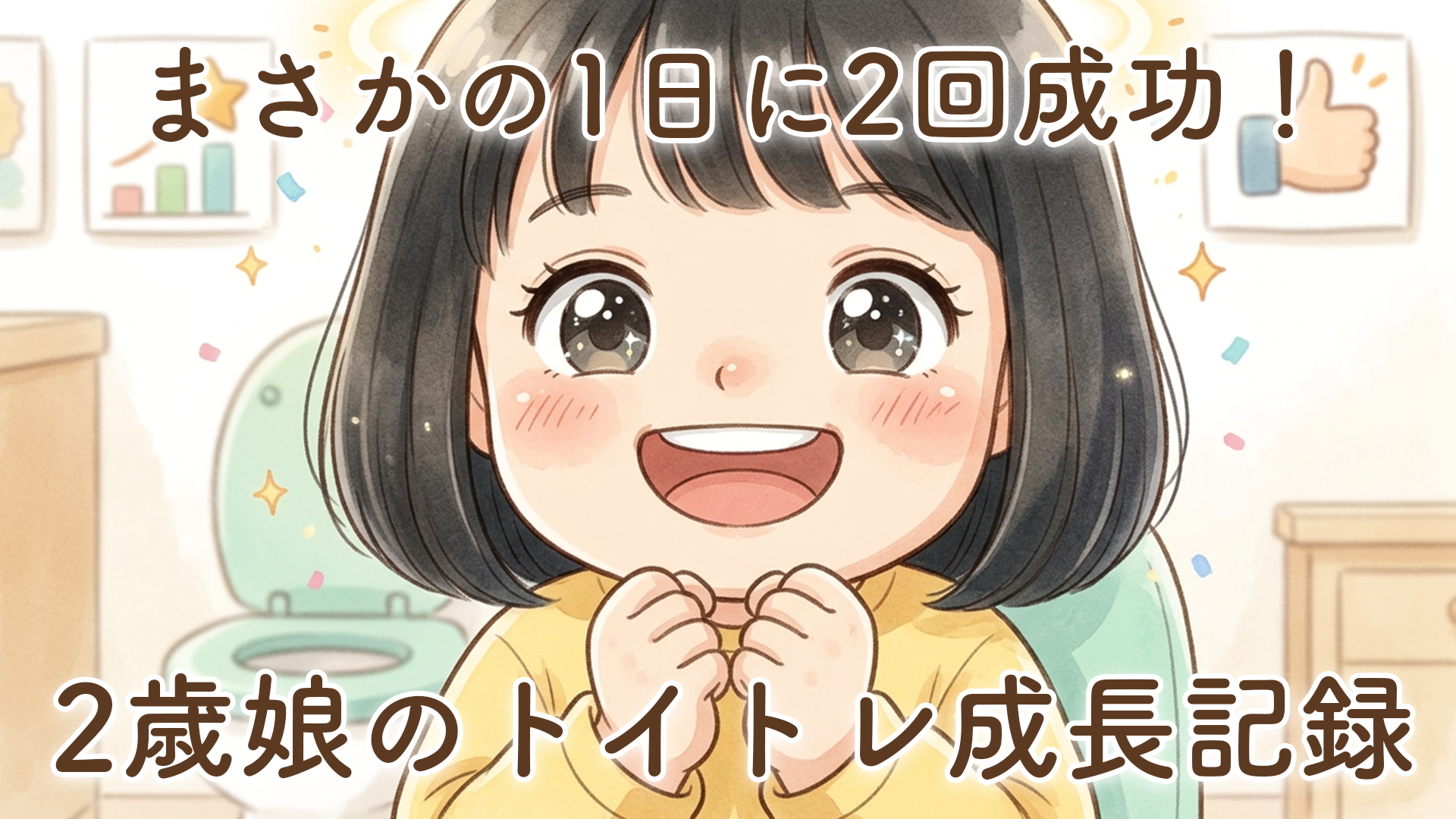 お家で1日に2回トイレが成功しました！2歳娘のトイトレで嬉しすぎた成長【体験談】