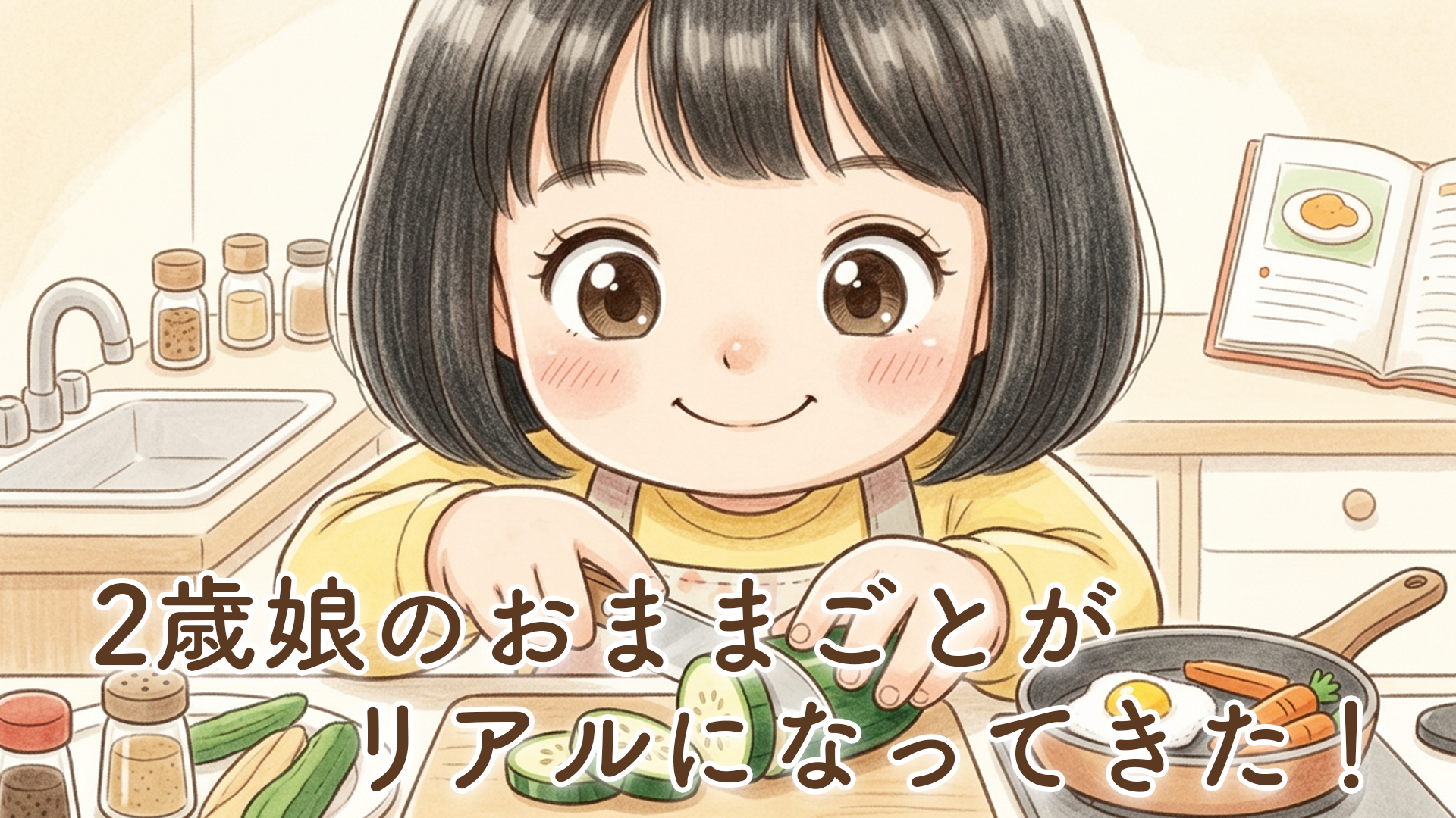 2歳の娘のおままごとがリアルになってきた！料理を作ってくれる姿に成長を感じた話【体験談】