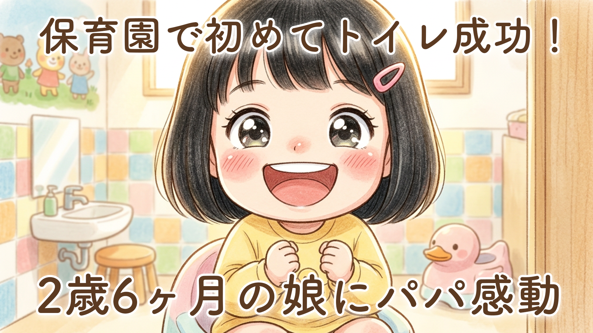 保育園で初めてトイレに成功した娘｜2歳6ヶ月の成長にパパ感動