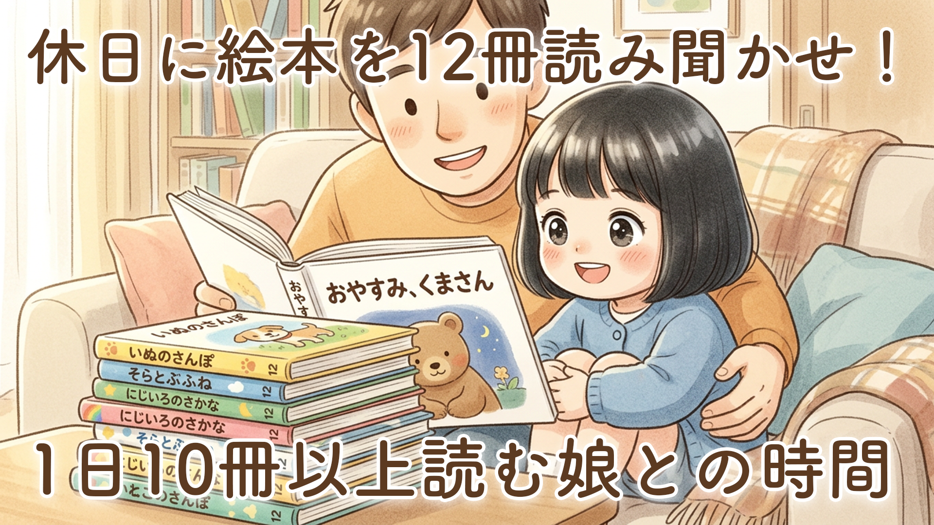 1日絵本を10冊以上読む？娘｜休日に12冊読み聞かせをした日