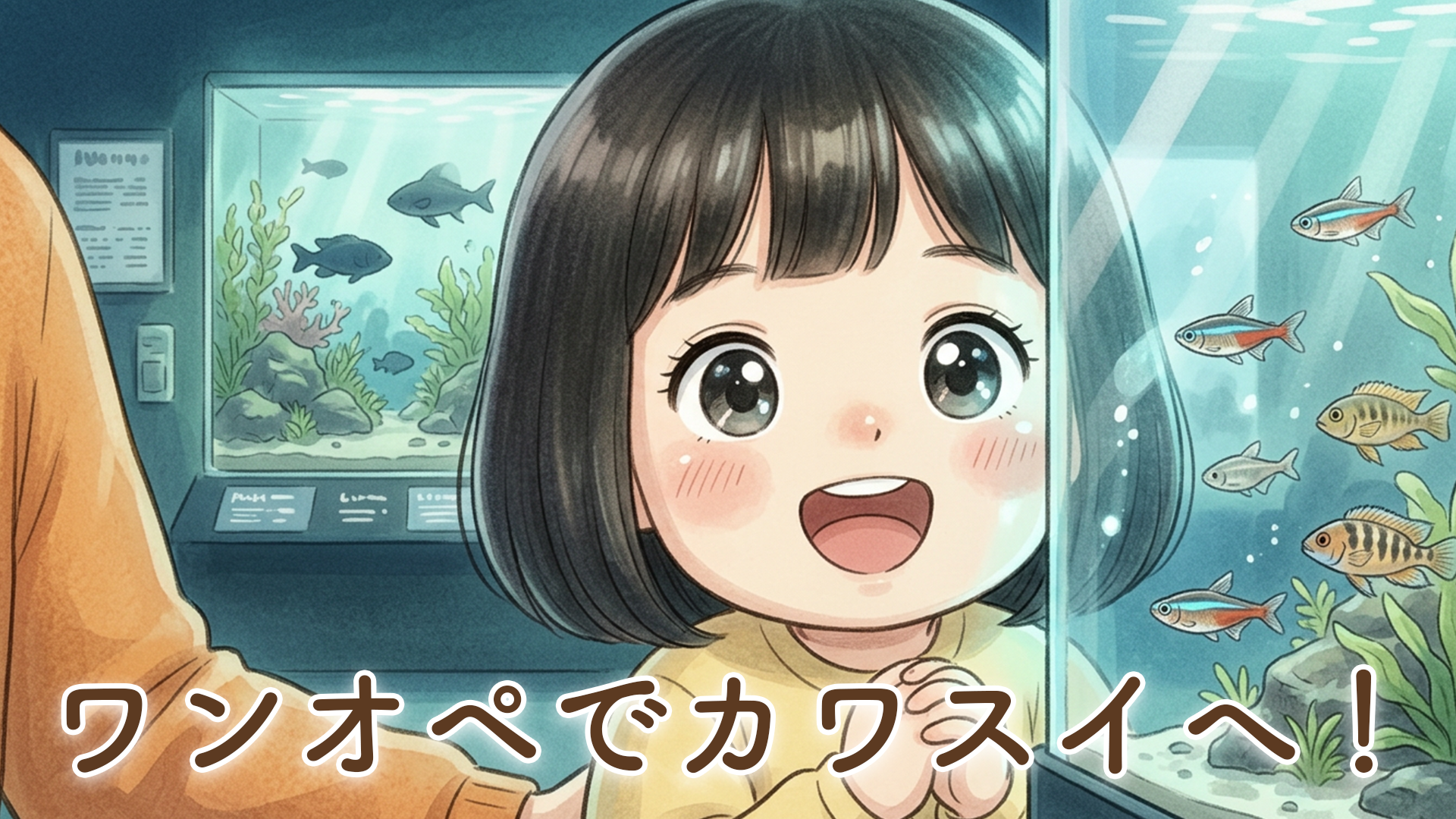 ワンオペで2歳娘とカワスイ川崎水族館へ！パパと娘2人のお出かけ体験談